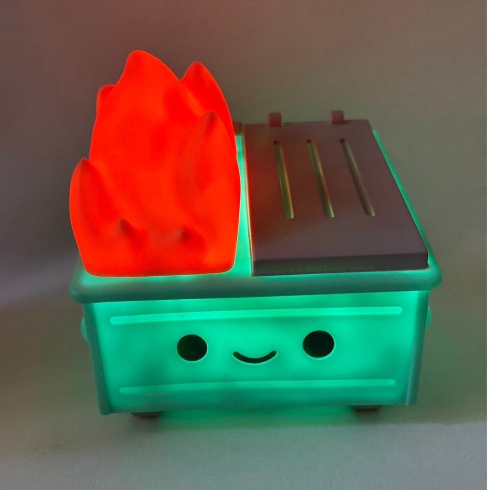 100% Soft Lil Dumpster Fire LED Night Light Vinyl Figure 5” Collectible 2020